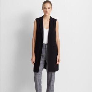 Like New Club Monaco Belted Vest in Black, Size Medium.